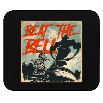 Discover Queen of Liberty use baseball bat to beat the bell Mouse Pads