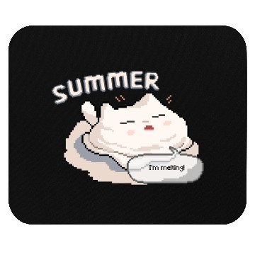 Discover Pixel Summer Melting Cat Mouse Pads