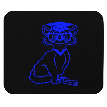 Discover College Degree Cat School-leaving Certificate Pass Mouse Pads