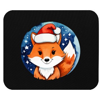Discover Fox Christmas Watercolor Mouse Pads
