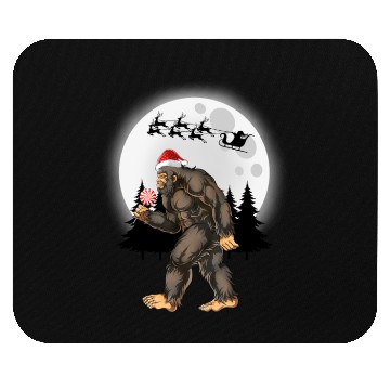 Discover Bigfoot Believe Christmas Tree Sasquatch Santa Mouse Pads