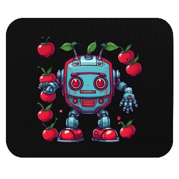 Discover Robot Cherry Mouse Pads