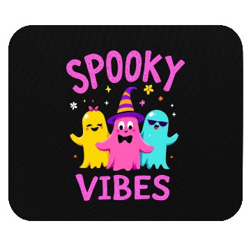 Discover Spooky Vibes Halloween Ghost Party Fun Mouse Pads