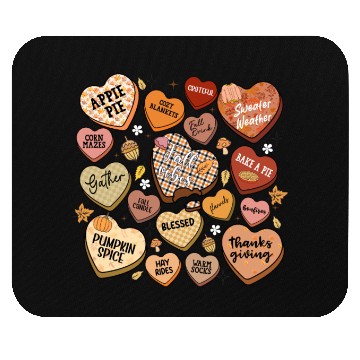 Discover fall candy hearts Mouse Pads