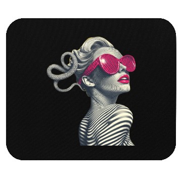 Discover Medusa's Gaze: Optical Illusion Art Mouse Pads