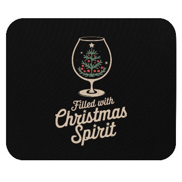 Discover Filled with Christmas Spirit Glass Mouse Pads