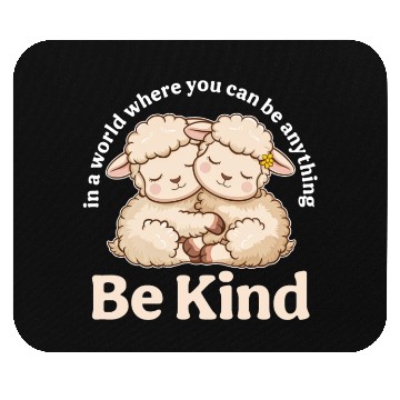 Discover Lamb In a World Where You Can Be Anything Be Kind Mouse Pads