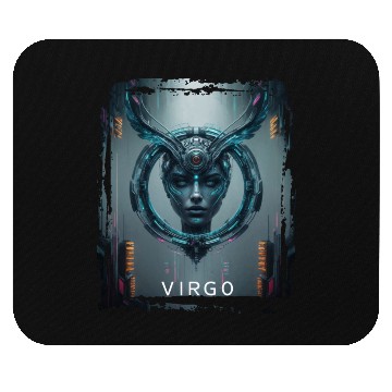 Discover Zodiac sign Virgo in cyberpunk era Future Mouse Pads
