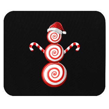 Discover Funny Christmas Mouse Pads Peppermint Candy Snowman