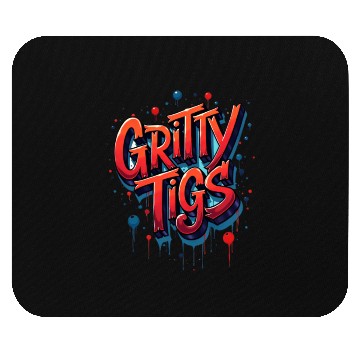 Discover Gritty Tigs: Bold Typography Meets Urban Edge Mouse Pads