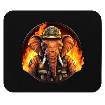 Discover Fireman elephant Mouse Pads