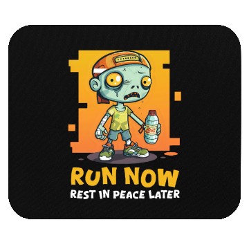 Discover Halloween Runner Run Now, Rest In Peace Later Mouse Pads