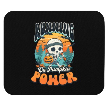 Discover Halloween Runner Running On Pumpkin Power Mouse Pads
