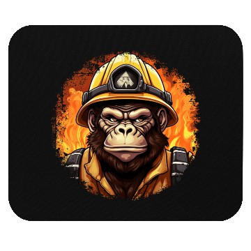 Discover Monkey Firefighter Mouse Pads