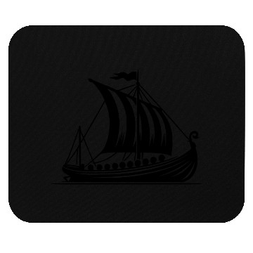 Discover Dragon Boat With Sail Viking Style Design Mouse Pads