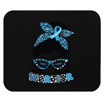 Discover Addisons Disease Warrior Awareness Month Messy Bun Mouse Pads