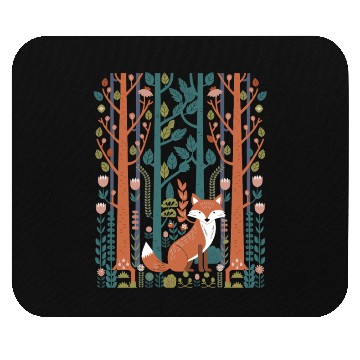 Discover Cottagecore Fox in enchanting Forest Mouse Pads