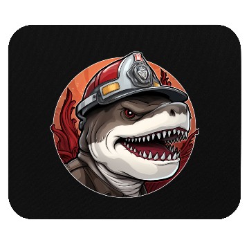 Discover Sharks Firefighter Mouse Pads