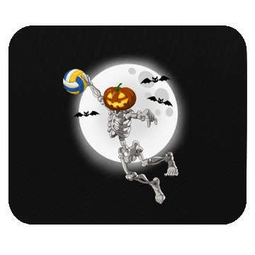 Discover Volleyball Skeleton Volleyball Player Halloween Mouse Pads
