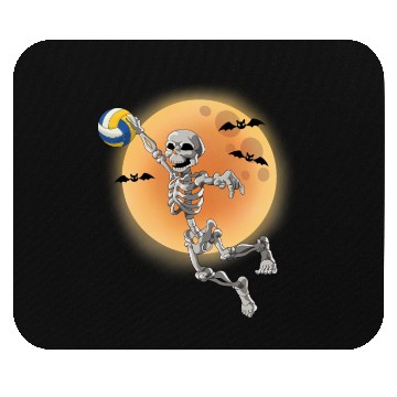 Discover Volleyball Skeleton Volleyball Player Halloween Mouse Pads