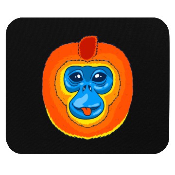 Discover Cute Golden Snub Nosed Monkey Face Mouse Pads