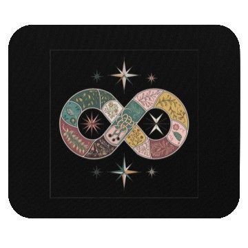 Discover Turkish Infinity Floral Stars Mouse Pads