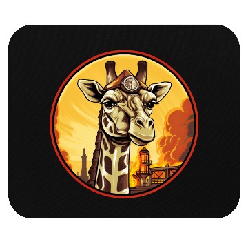 Discover Firefighter giraffe Mouse Pads