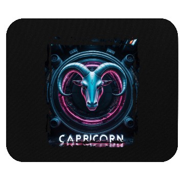 Discover Zodiac sign Capricorn in cyberpunk era Future Mouse Pads