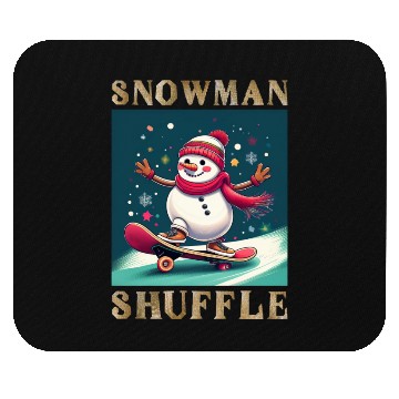 Discover Snowman Shuffle: The Coolest Winter Ride Mouse Pads