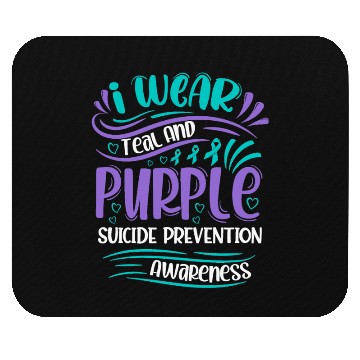 Discover Wellness Collection - I Wear Purple & Teal Mouse Pads