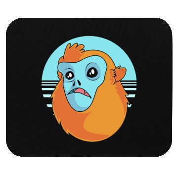 Discover Funny Monkey Face Golden Snub Nosed Monkey Mouse Pads