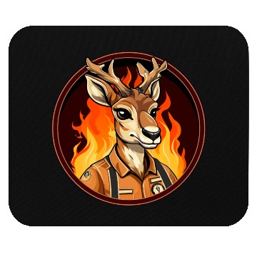 Discover Firefighter Deer Mouse Pads