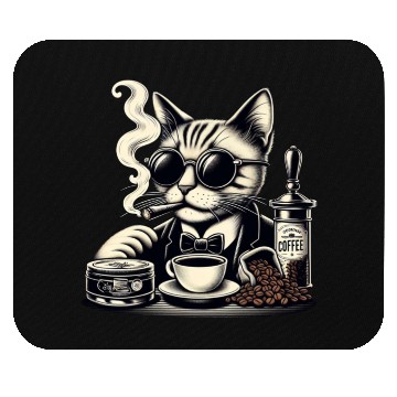 Discover "Midnight Cat" Mouse Pads