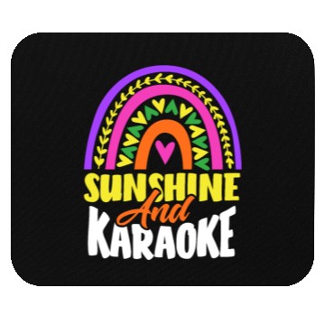 Discover Sun And Karaoke Rainbow Heart Mouse Pads