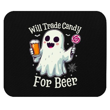 Discover Will Trade Candy For Beer Funny Halloween Mouse Pads