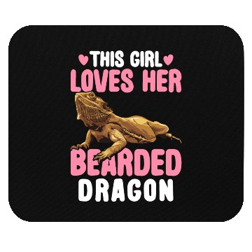 Discover This Girl Loves Her Bearded Dragon Lizard Lover Mouse Pads