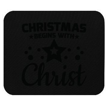 Discover Christmas begins with christ T shrt Mouse Pads