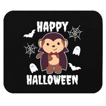Discover Monkey Happy Halloween Cute Vampire Costume Mouse Pads