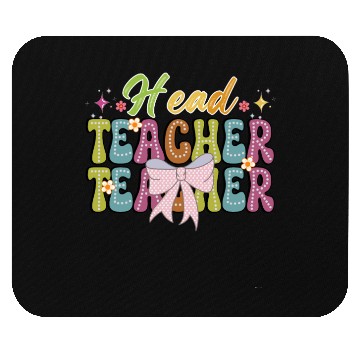 Discover Head Teacher Coquette Bow , Teacher Design Mouse Pads