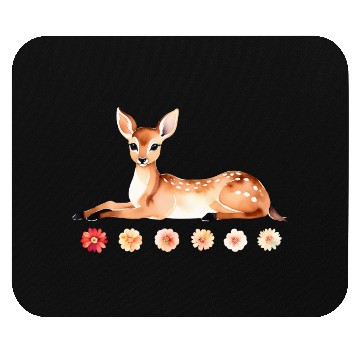 Discover Floral Deer Mouse Pads