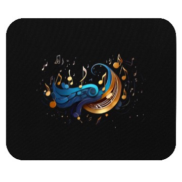 Discover Celestial Music Waves: Abstract Notes and Flow Mouse Pads