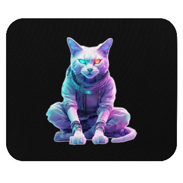 Discover Futuristic Cyberpunk Cat Mouse Pads