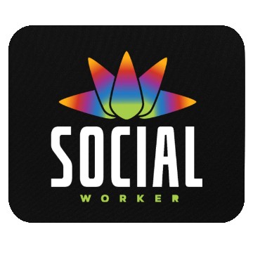 Discover Social Worker Rainbow Lotus Mouse Pads