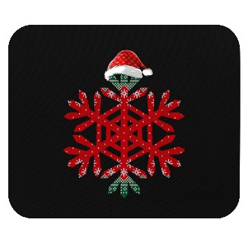 Discover Christmas Buffalo Plaid Snowflakes Santa hat Mouse Pads
