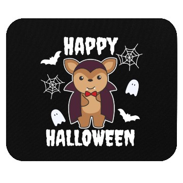 Discover Deer Happy Halloween Cute Devil Vampire Costume Mouse Pads
