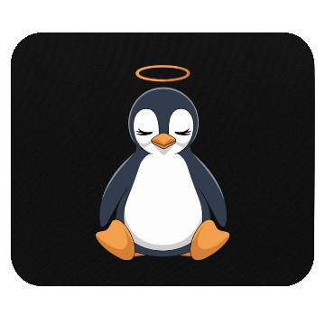 Discover Peaceful Penguin with Halo Design Mouse Pads