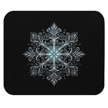 Discover Elegant Snowflake Intricate Glow Winter 2 Mouse Pads