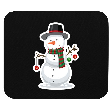 Discover the white snowmen Mouse Pads