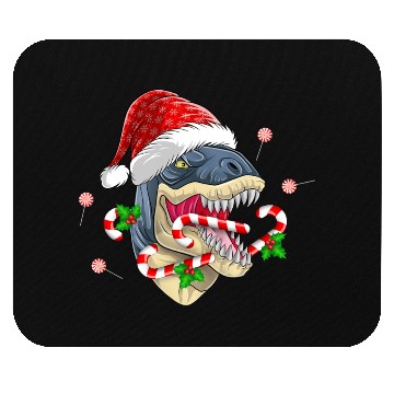 Discover Santasaurus Rex Dinosaur xmas Santa Hat Santa Hat Mouse Pads