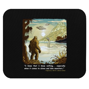 Discover Funny Bigfoot Philosophy Loch Ness Monster UFOs Mouse Pads